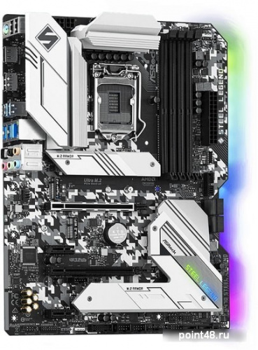 Материнская плата Asrock H470 STEEL LEGEND Soc-1200 Intel H470 4xDDR4 ATX AC`97 8ch(7.1) 2.5Gg+HDMI+DP фото 3