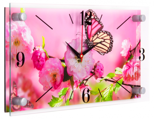 Купить Часы настенные 21 ВЕК 1939-1166 Бабочка на яблоне в Липецке фото 2