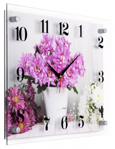 Купить Часы настенные 21 ВЕК 3545-004 Хризантемы в Липецке фото 2
