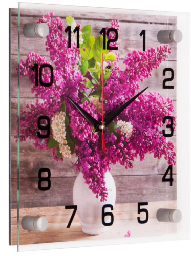 Купить Часы настенные 21 ВЕК 2525-08 Сирень в вазе в Липецке фото 2