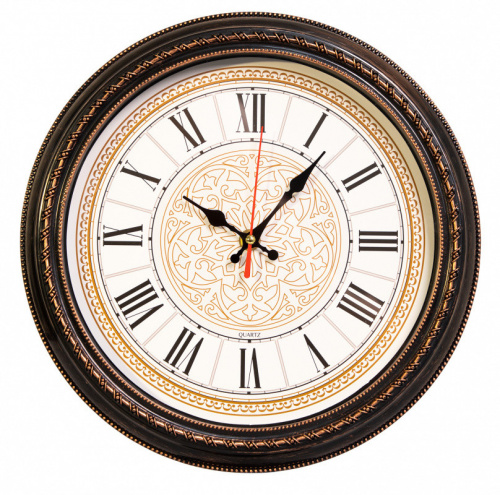 Купить Часы настенные аналоговые Бюрократ WallC-R68P D29см коричневый в Липецке