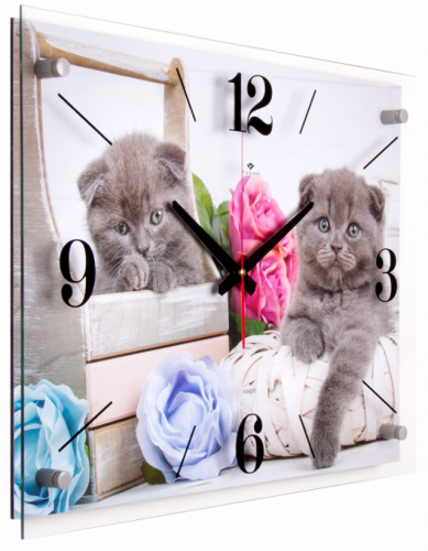 Купить Часы настенные 21 ВЕК 4056-126 Котята в Липецке фото 2