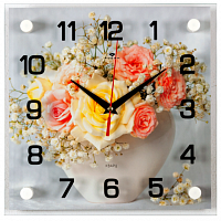 Купить Часы настенные 21 ВЕК 2525-103 Букет садовых роз в Липецке