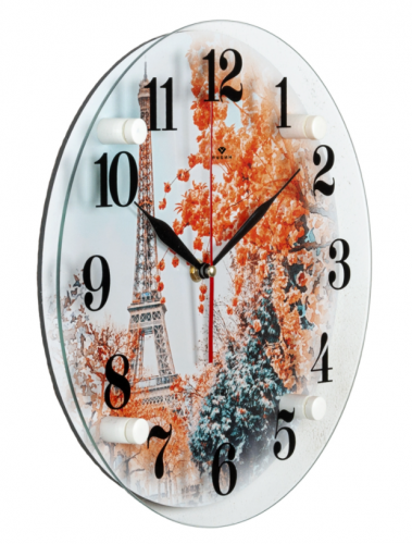 Купить Часы настенные 21 ВЕК 3030-006 Вид на Эйфелеву башню в Липецке фото 2