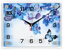 Купить Часы настенные 21 ВЕК 2026-1120 Фиолетовые орхидеи и бабочки в Липецке