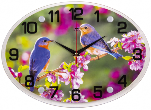 Купить Часы настенные 21 ВЕК 2434-1254 Птички на цветущей веточке в Липецке