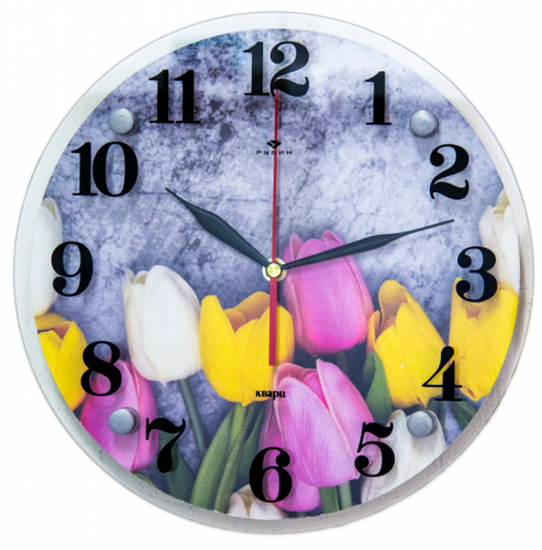 Купить Часы настенные 21 ВЕК 3030-012 Тюльпаны в Липецке