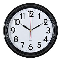 Купить Часы настенные аналоговые Бюрократ WALLC-R86P D35см черный/белый в Липецке