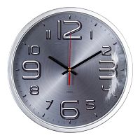 Купить Часы настенные аналоговые Бюрократ WALLC-R82P D30см серебристый в Липецке