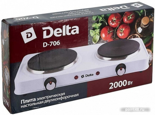 Электрическая плита DELTA D-706 двухконфорочная диск белая (5) в Липецке фото 2