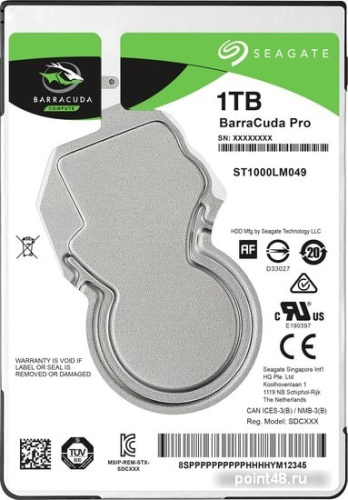 Жесткий диск Seagate Original SATA-III 1Tb ST1000LM049 Barracuda Pro (7200rpm) 128Mb 2.5