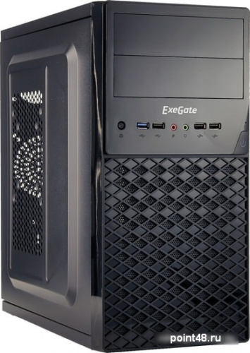 Корпус Exegate EX278431RUS   Minitower  QA-413U Black, mATX, <без БП>, 3*USB+1*USB3.0, Audio
