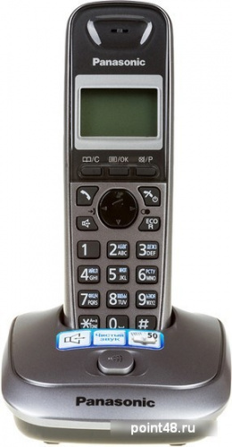 Купить Беспроводной телефон PANASONIC KX-TG2511RUM, серый металлик и черный в Липецке фото 2