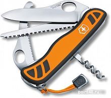 Купить Нож перочинный VICTORINOX Hunter XT One Hand 0.8341.MC9, пластик/сталь, черный/оранжевый в Липецке