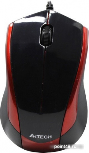 Купить Мышь A4 V-Track Padless N-400-2 оптическая проводная USB, черный и красный в Липецке