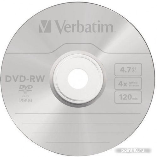 Купить Диск DVD-RW Verbatim 4.7Gb 4x Cake Box (25шт) (43639) в Липецке фото 3