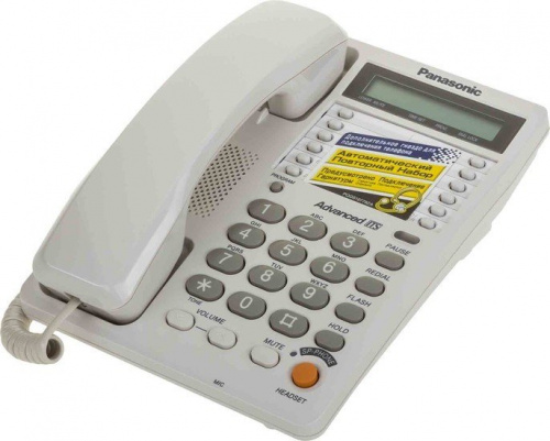 Купить Проводной телефон PANASONIC KX-TS2365RUW, белый в Липецке фото 2