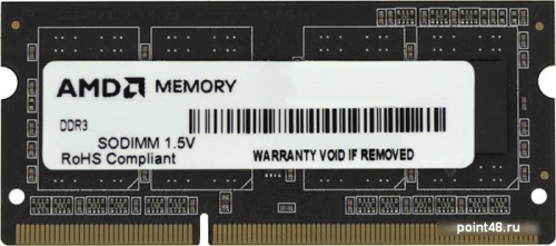 Память DDR3 2Gb 1600MHz AMD R532G1601S1S-UO OEM PC3-12800 CL11 SO-DIMM 204-pin 1.5В