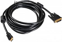 Купить Кабель DVI Buro HDMI19 (m)/DVI-D(m) 5м феррит.кольца Позолоченные контакты в Липецке