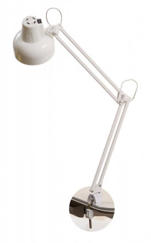 Купить Светильник настольный Трансвит Beta/Wh на струбцине E27 лампа накаливания белый 60Вт в Липецке
