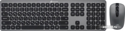 Купить Клавиатура + мышь Оклик 300M клав:серый мышь:серый/черный USB беспроводная slim в Липецке