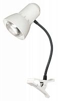 Купить Светильник настольный Трансвит NADEZHDA-PSH/WT на прищепке E27 лампа накаливания белый 40Вт в Липецке