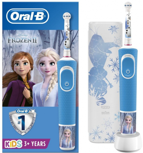 Купить Зубная щетка электрическая Oral-B Frozen D100.413.2KX голубой в Липецке фото 3
