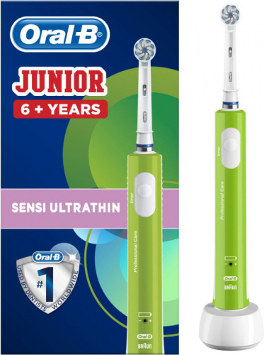 Купить Зубная щетка электрическая Oral-B Junior зеленый/белый в Липецке фото 3