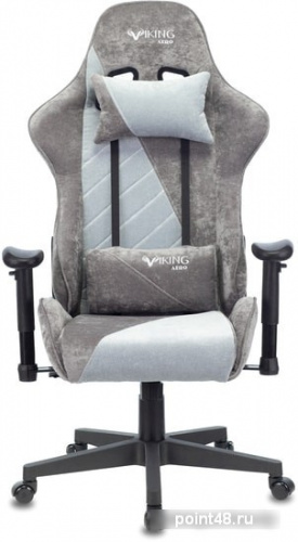 Кресло игровое Zombie VIKING X Fabric серо-голубой с подголов. крестовина пластик фото 2