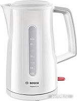 Купить Чайник электрический Bosch TWK3A011, 1,7л, 2400Вт, пластик, белый в Липецке