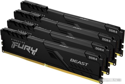 Оперативная память Kingston FURY Beast 4x16GB DDR4 PC4-25600 KF432C16BB1K4/64