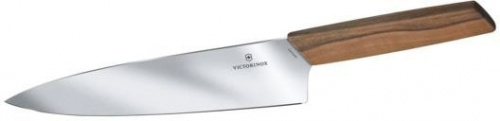 Купить Нож кухонный Victorinox Swiss Modern (6.9010.20G) стальной разделочный лезв.200мм дерево блистер в Липецке фото 2