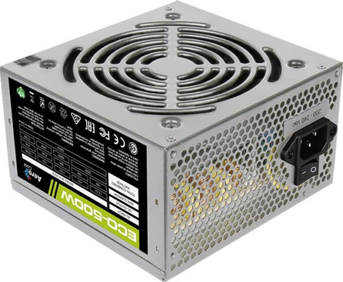 Блок питания Aerocool ATX 500W ECO-500 (24+4pin) 120mm fan 3xSATA RTL