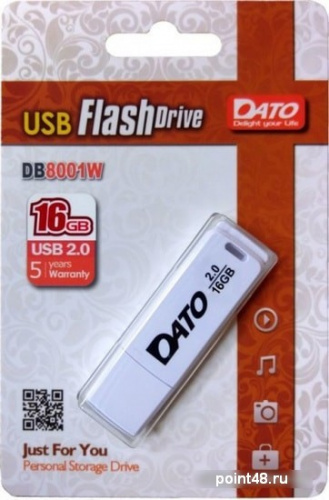 Купить Флеш Диск Dato 16Gb DB8001 DB8001W-16G USB2.0 белый в Липецке фото 2
