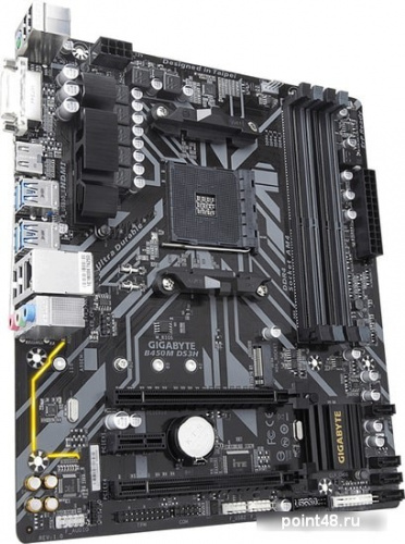 Материнская плата Gigabyte B450M DS3H Soc-AM4 AMD B450 4xDDR4 mATX AC`97 8ch(7.1) GbLAN RAID+DVI+HDMI фото 2