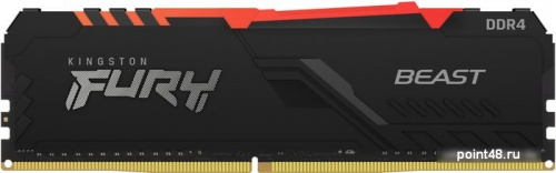 Память 16GB Kingston DDR4 2666 DIMM FURY Beast Black RGB Gaming Memory KF426C16BB1A/16  Non-ECC, CL16, 1.2V, 1Gx8, RTL, (319637) фото 2