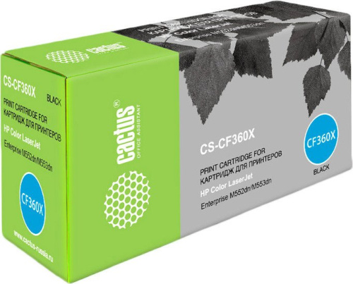 Купить Картридж лазерный Cactus CS-CF360X black ((12500стр.) для HP CLJ M552dn/M553dn/M553N/M553x) (CS-CF360X) в Липецке