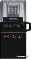 Купить Флеш Диск Kingston 64Gb DataTraveler microDuo 3 G2 DTDUO3G2/64GB USB3.0 черный в Липецке