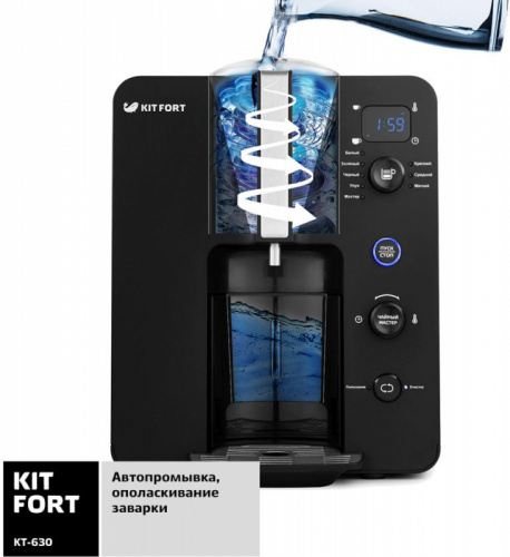 Купить Самовар электрический Kitfort КТ-630 2.2л. 2200Вт черный (корпус: пластик) в Липецке фото 2