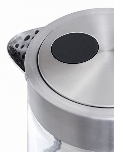 Купить Чайник электрический Kitfort КТ-617 1.5л. 2000Вт серебристый/черный (корпус: нержавеющая сталь/стекло) в Липецке фото 4