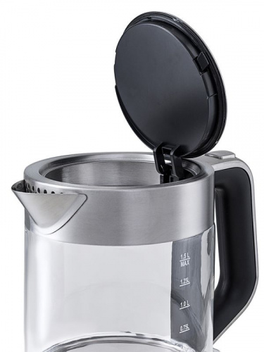 Купить Чайник электрический Kitfort КТ-617 1.5л. 2000Вт серебристый/черный (корпус: нержавеющая сталь/стекло) в Липецке фото 5