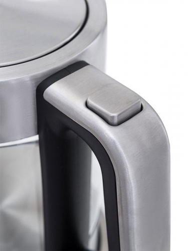 Купить Чайник электрический Kitfort КТ-617 1.5л. 2000Вт серебристый/черный (корпус: нержавеющая сталь/стекло) в Липецке фото 2
