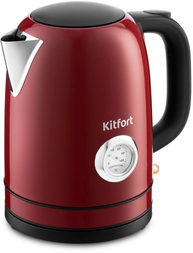Купить Чайник электрический Kitfort КТ-683-2 1.7л. 2200Вт красный (корпус: нержавеющая сталь) в Липецке