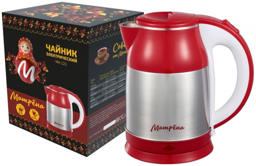 Купить Чайник МАТРЁНА MA-121 нержавейка красный (7363) в Липецке фото 2