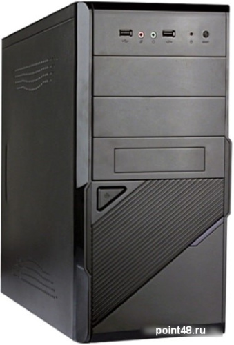 Корпус Exegate EX284019RUS   Minitower BA-201 Black, mATX, <AA450, 80mm>, 2*USB, Audio