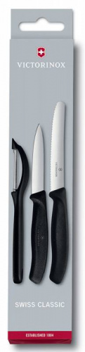 Купить Набор ножей кухон. Victorinox Swiss Classic Paring (6.7113.31) компл.:3шт черный карт.коробка в Липецке