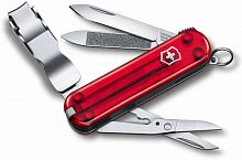 Купить Нож перочинный Victorinox Nail Clip (0.6463.T) 65мм 8функций красный полупрозрачный в Липецке