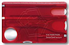 Купить Швейцарская карта Victorinox SwissCard Nailcare (0.7240.T) красный полупрозначный коробка подарочная в Липецке