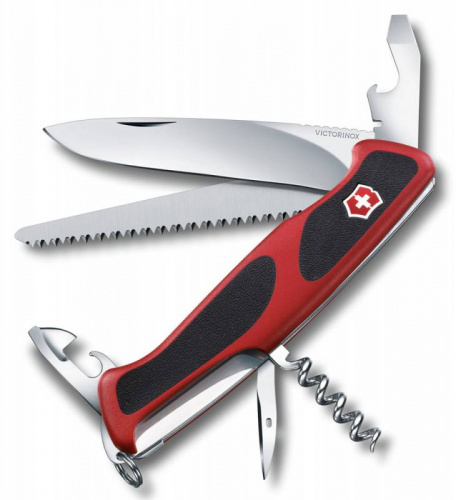 Купить Нож перочинный Victorinox RangerGrip 55 (0.9563.CB1) 130мм 12функций красный/черный блистер в Липецке