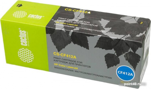 Купить Картридж лазерный Cactus CS-CF412A yellow ((2300стр.) для HP LJ M452DW/DN/NW M477FDW/M477FDN/M477FNW) (CS-CF412A) в Липецке